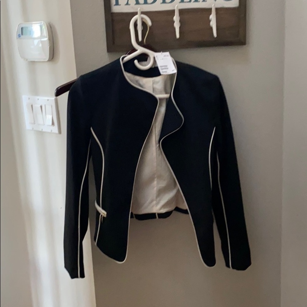 NWT H&M CONTRAST STITCH BLAZER JACKET - Picture 3 of 8